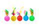 Cat Toys: Balls with Feathers and Rattles (5 pcs.) (Capsboard, 4 cm)