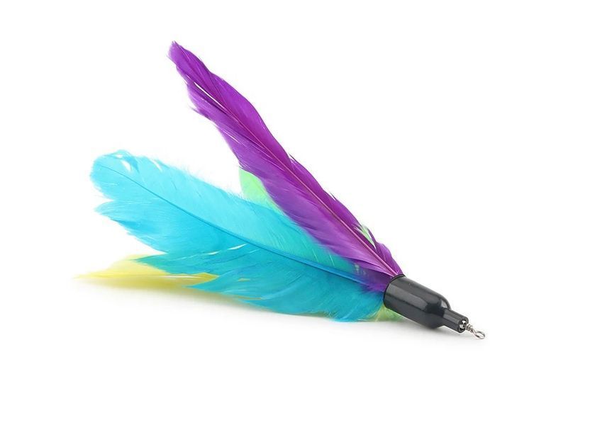 Cat Toy: 3 Replacement Feathers for the Teaser Fishing Rod (CAPSBOARD)