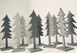 Wooden Christmas tree on a CAPSBOARD TREE stand (30 cm)