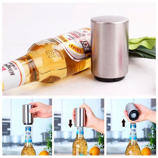 Automatic bottle opener with magnet CAPS UP