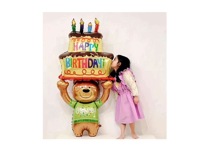 Фольгована кулька Happy Birthday 120х60 см (190002) 190002 фото