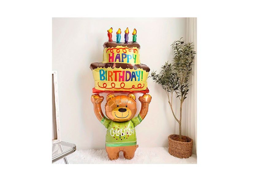 Фольгована кулька Happy Birthday 120х60 см (190002) 190002 фото