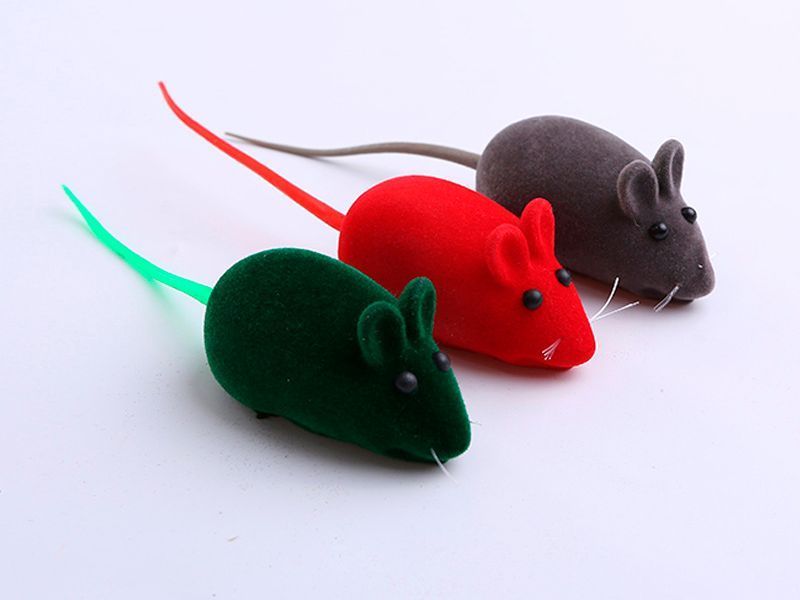 Іграшка для котів Мишка гумова з пищалкою (3 шт) CAPSBOARD CAT TOY 150000 фото