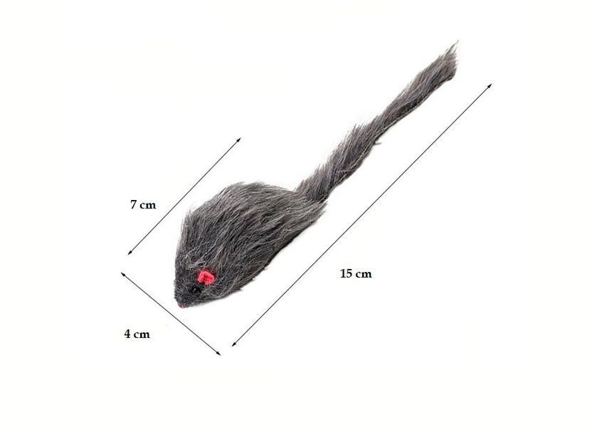 CAPSBOARD Mouse Cat Toy, 15 cm, with Rattle