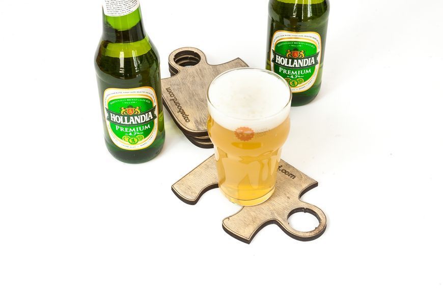 Set of 4 coasters for beer mugs CAPS BEER