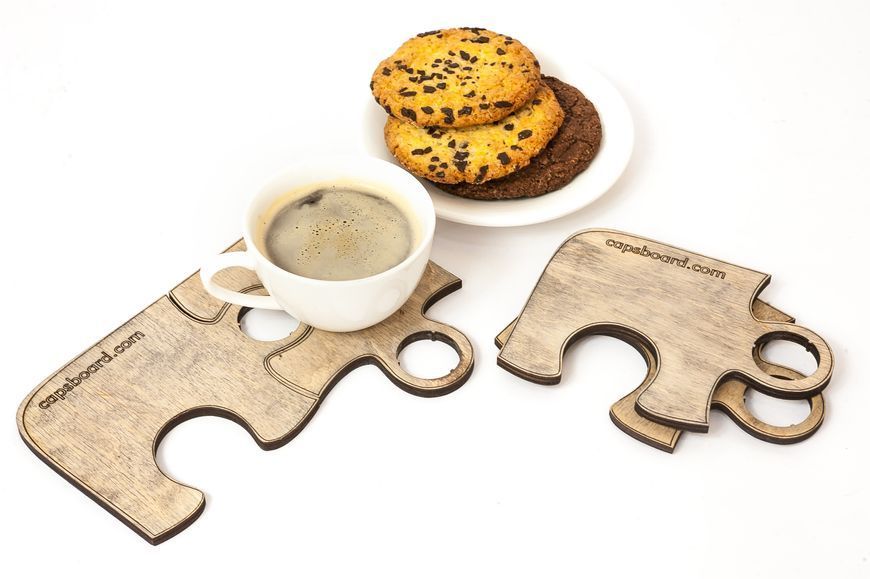 Set of 4 coasters for beer mugs CAPS BEER