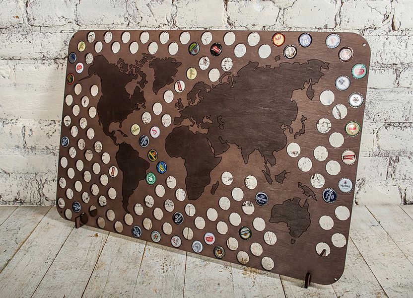 Карта мира 74,5 x 49,5 см CAPSBOARD WORLD CHOCOLATE 645001 фото