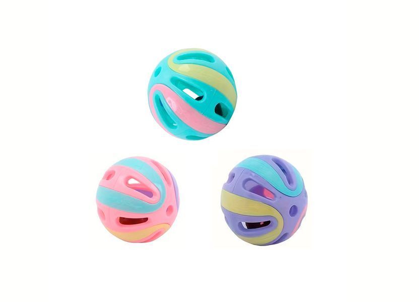 Interactive cat toy with a bell, 3 pcs, 5 cm, CAPSBOARD