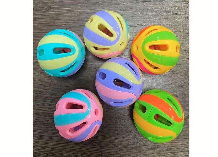 Interactive cat toy with a bell, 3 pcs, 5 cm, CAPSBOARD