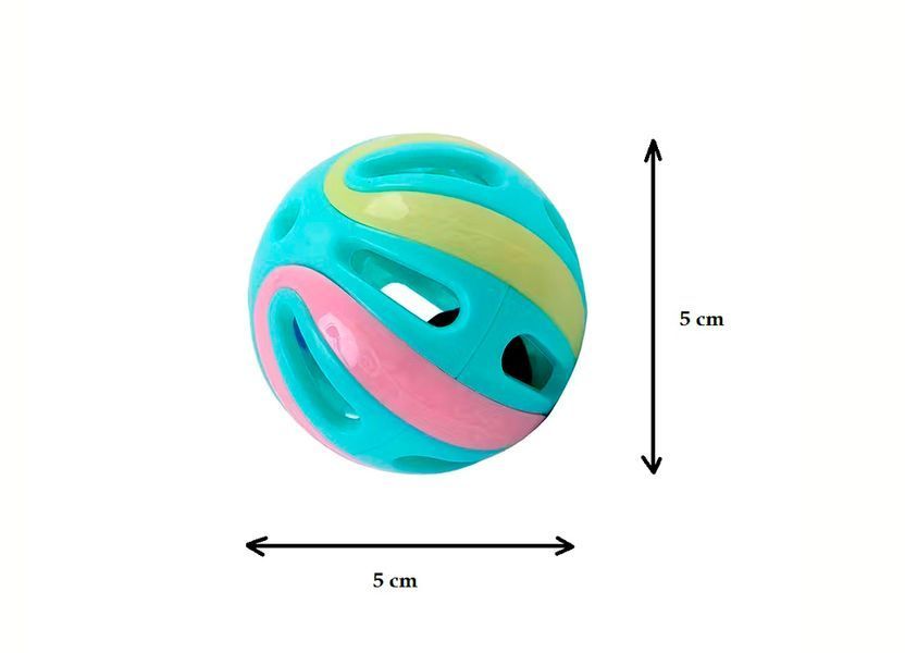 Interactive cat toy with a bell, 3 pcs, 5 cm, CAPSBOARD