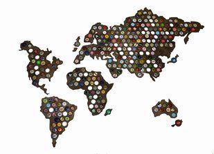 Beer Cap Board World Map CAPSBOARD WORLD BIG DARK
