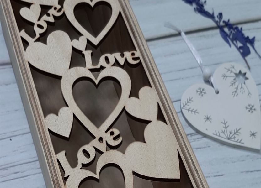 Коробка для пляшки із фанери 34 x 10 x 10 см LOVE IS CAPSBOARD 245000 фото