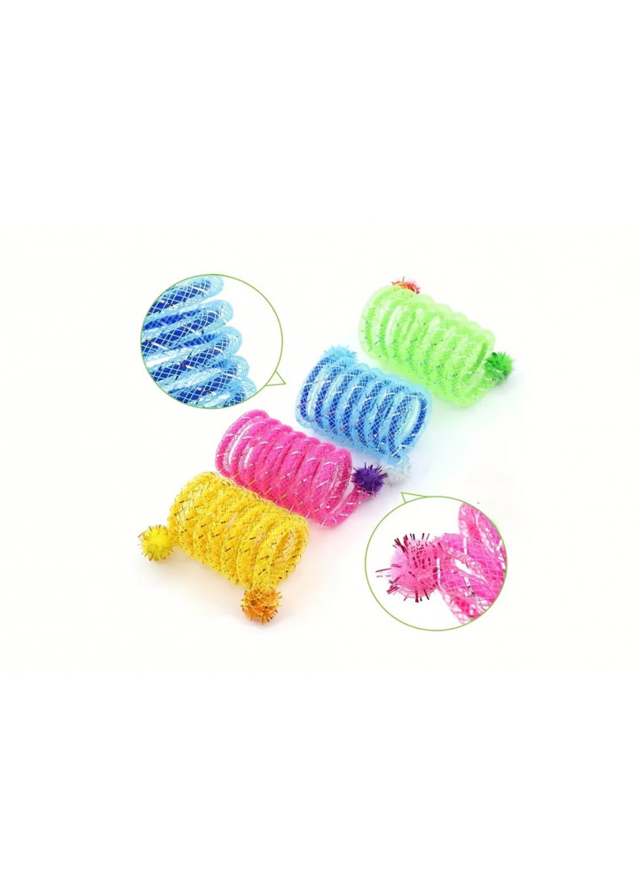 Іграшка для кота Пружинки з помпонами 4 шт CAPSBOARD 6 см