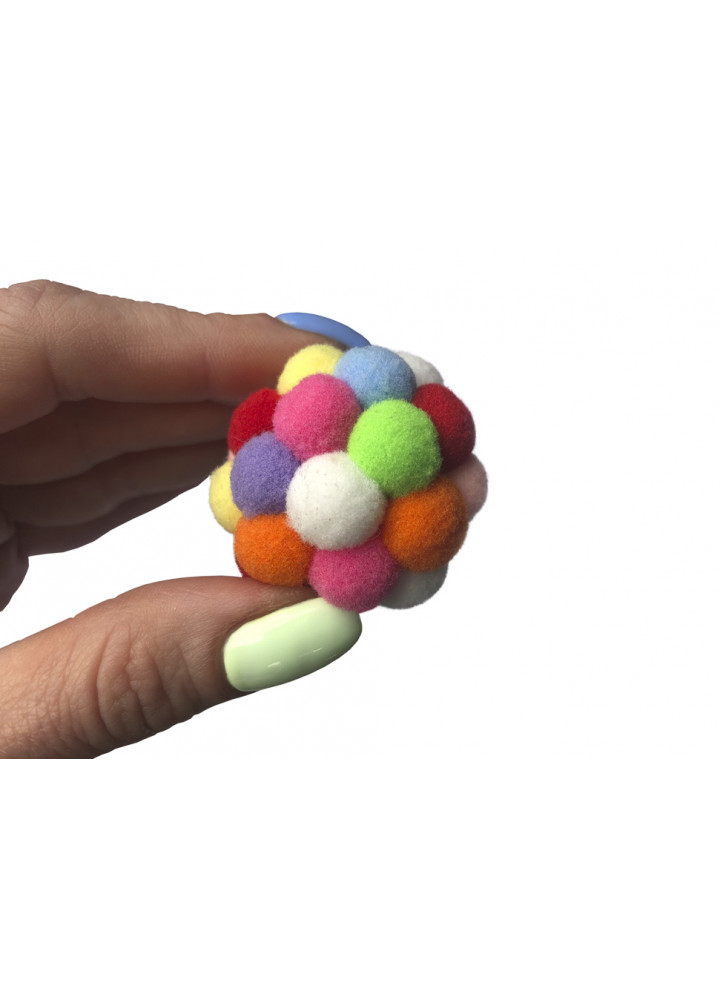 Игрушка для кошек Плюшевые мячики с колокольчиками 3 шт CAPSBOARD 4 см